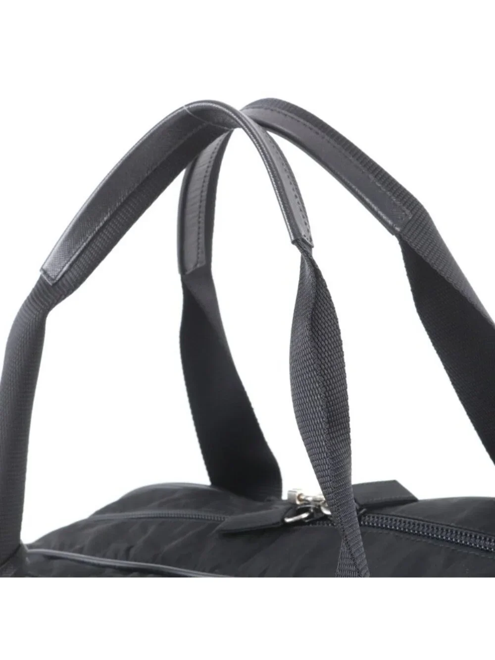 Prada White Tag Tessuto Nylon Leather 2-Way Business Bag Shoulder
